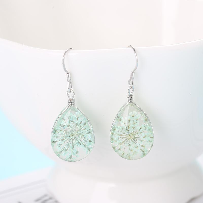 Original Hand-Wound Water Drop Dried Flower Specimen Earrings Qingren, Student Gift E88 світло-зелений колір
Original Hand-Wound Water Drop Dried Flower Specimen Earrings Qingren, Student Gift E88 світло-зелений колір