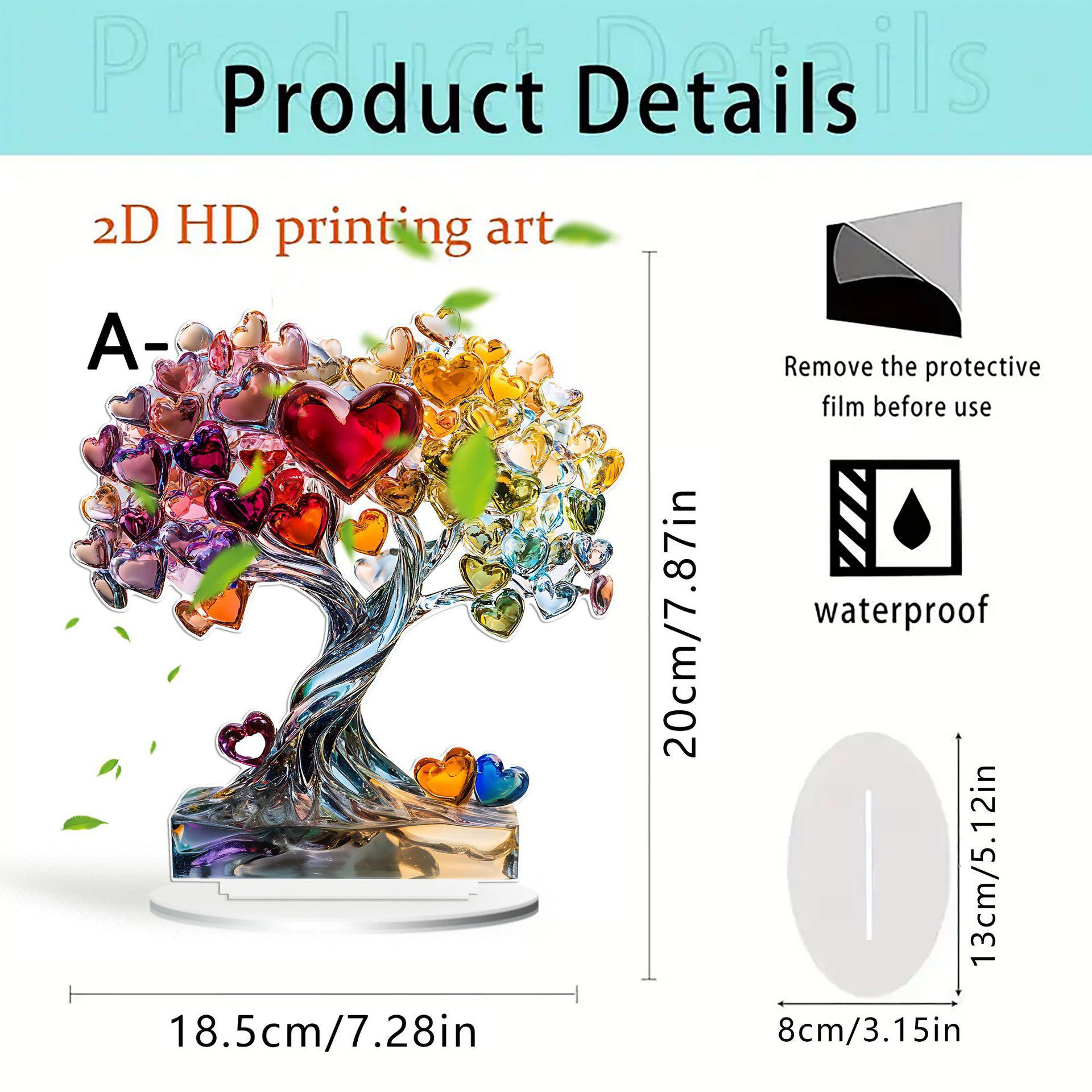 Colorful Heart/Butterfly Tree Acrylic Decor Bedroom Study Office Desktop Ornament with Base SCB113-1
Colorful Heart/Butterfly Tree Acrylic Decor Bedroom Study Office Desktop Ornament with Base SCB113-1