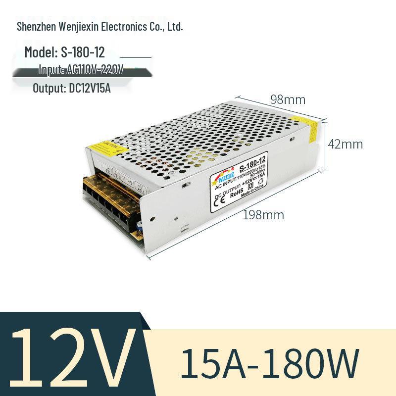 Промисловий світлодіодний трансформатор живлення 220 В на 12 В 10 А/20 А з алюмінієвим корпусом
Промисловий світлодіодний трансформатор живлення 220 В на 12 В 10 А/20 А з алюмінієвим корпусом