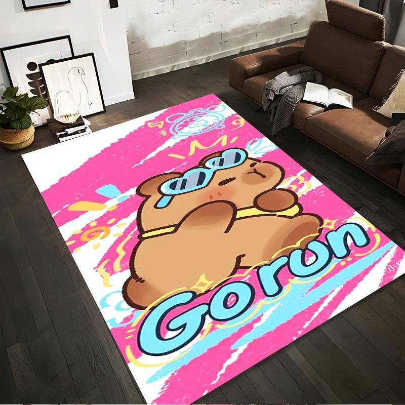 Cartoon Bear Carpet with Sunglasses and Text Go Run Pink Style Suitable for use as an anti-slip for living room bedroom sofas 40x60cm( 15x23in )
Cartoon Bear Carpet with Sunglasses and Text Go Run Pink Style Suitable for use as an anti-slip for living room bedroom sofas 40x60cm( 15x23in )