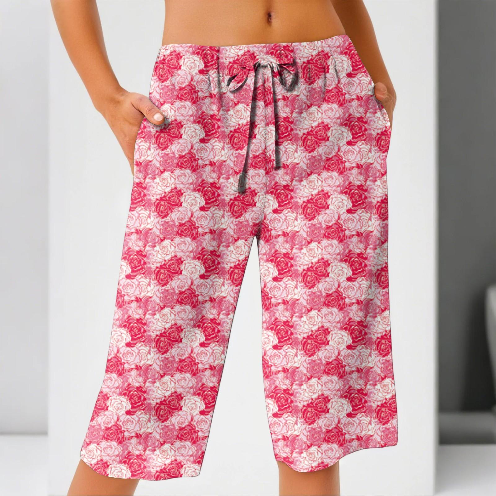 Women s Summer Elastic Waist Printed Cotton And Linen Loose Shorts M рожевий
Women s Summer Elastic Waist Printed Cotton And Linen Loose Shorts M рожевий