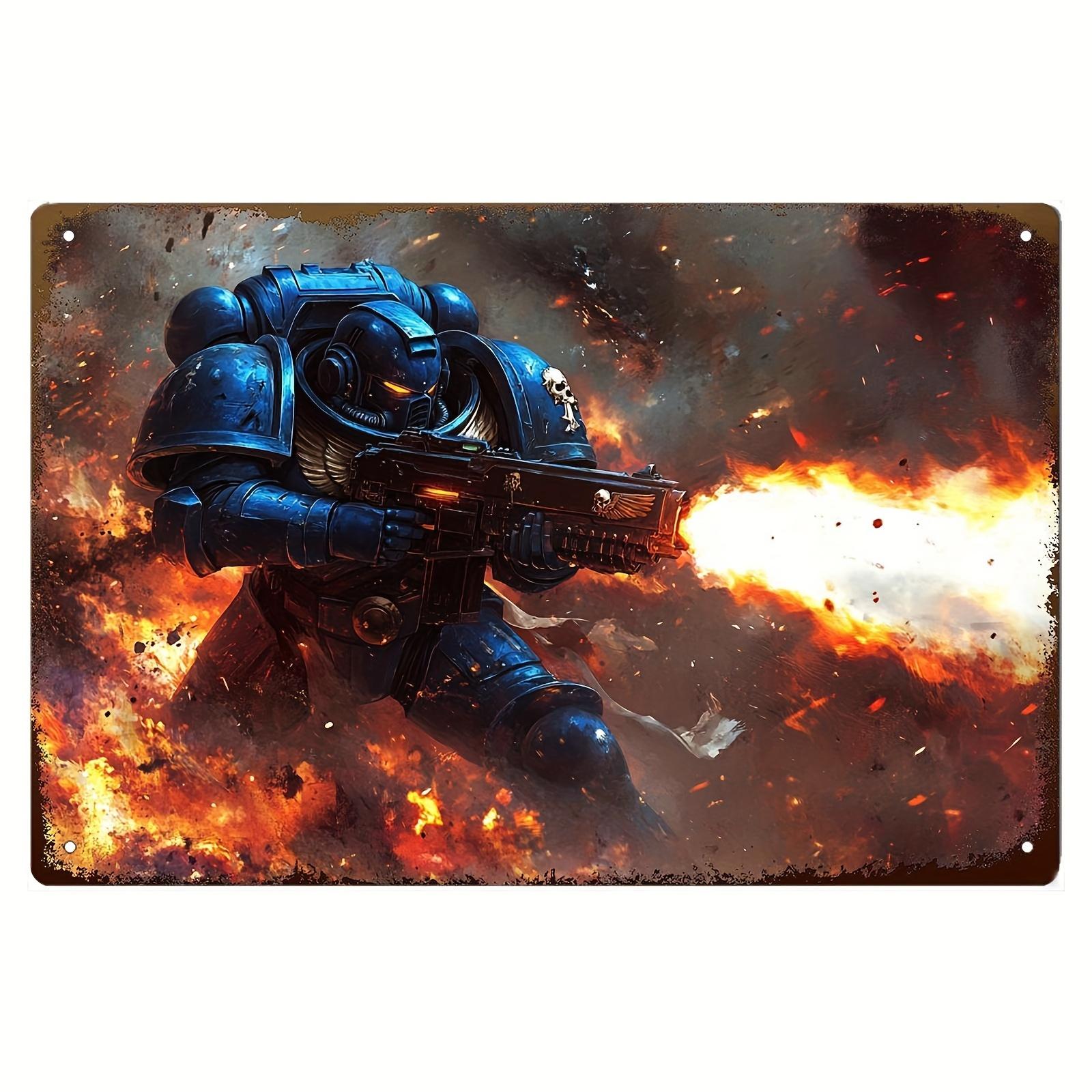 Vintage Heroic Metal Wall Art Poster Retro SciFi Soldier Design with Flames Stars Perfect for Home Garage Cafe Decor 20x30cm(7.8x11.8inch)
Vintage Heroic Metal Wall Art Poster Retro SciFi Soldier Design with Flames Stars Perfect for Home Garage Cafe Decor 20x30cm(7.8x11.8inch)