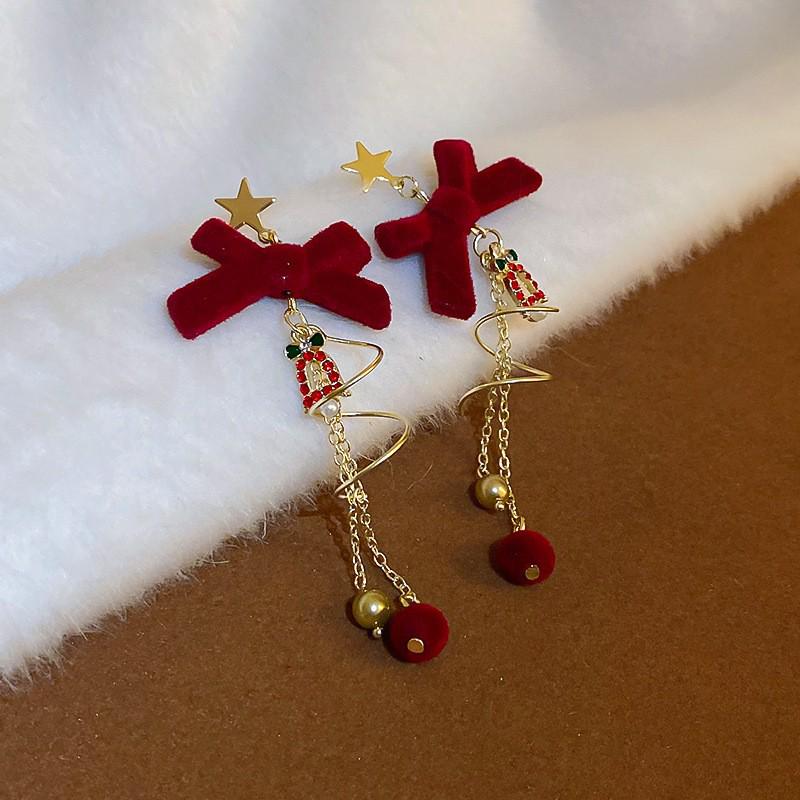 Серьги с бантом из красного бархата и жемчугом Серебряная игла Анкола - Ретро Высококлассные Осенне-зимние Украшения
Серьги с бантом из красного бархата и жемчугом Серебряная игла Анкола - Ретро Высококлассные Осенне-зимние Украшения