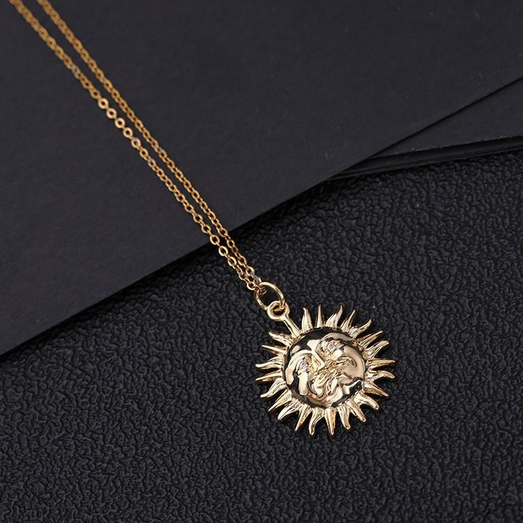 Ethnic Sun Geometric Pendant Necklace With Micro-Set Zirconia Collarbone Chain
Ethnic Sun Geometric Pendant Necklace With Micro-Set Zirconia Collarbone Chain
