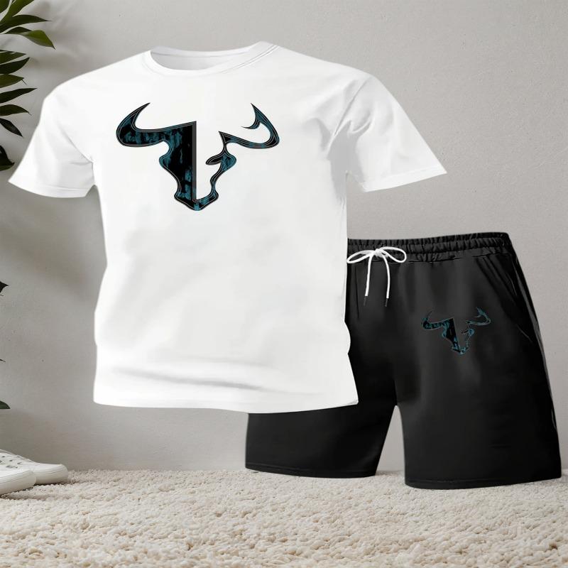 Summer men s casual sports short-sleeved T-shirt shorts two-piece suit XL
Summer men s casual sports short-sleeved T-shirt shorts two-piece suit XL