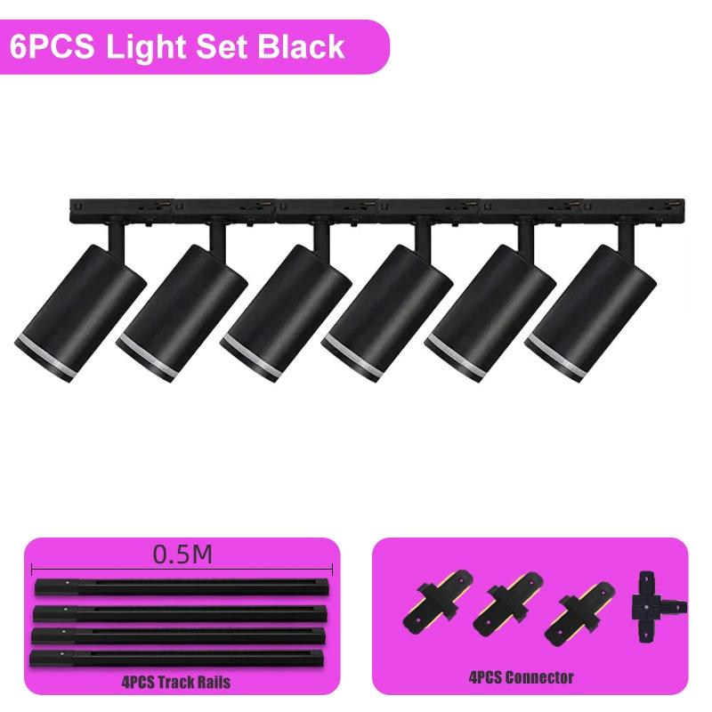 GU10 комплект трековых светильников без лампочек светодиодный прожектор 110-265 В трековый светильник магазин одежды кухня домашний декор внутреннее освещение приспособление 6PCS Set чёрный
GU10 комплект трековых светильников без лампочек светодиодный прожектор 110-265 В трековый светильник магазин одежды кухня домашний декор внутреннее освещение приспособление 6PCS Set чёрный
