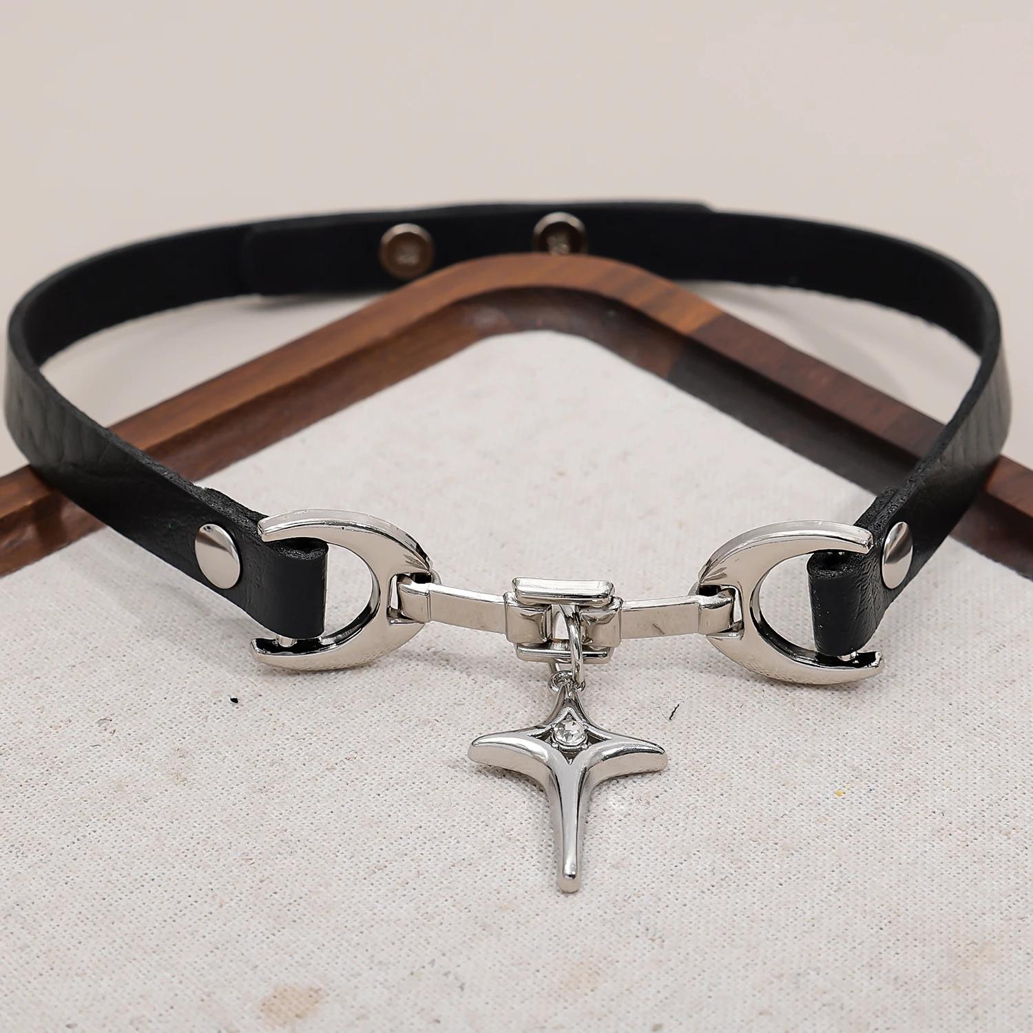 2026 New Korean Sweet and Cool Niche Cross Star Choker Necklace Y2k Spicy Girl Gothic Leather Collar Thigh Leg Ring чорний
2026 New Korean Sweet and Cool Niche Cross Star Choker Necklace Y2k Spicy Girl Gothic Leather Collar Thigh Leg Ring чорний