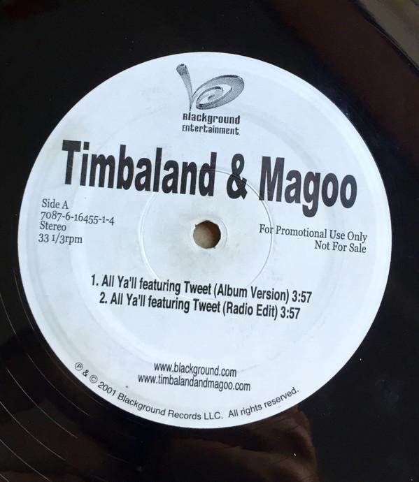 12inch Record TIMBALAND & MAGOO - All Ya ll 708761645514 Blackground Ent 2001 US Rap & Hip-Hop/R&B Used
12inch Record TIMBALAND & MAGOO - All Ya ll 708761645514 Blackground Ent 2001 US Rap & Hip-Hop/R&B Used