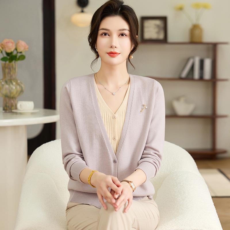Spring Knit Two-Piece Cardigan - Stylish V-Neck Jacket for Middle-Aged & Elderly Women L (up to 105 kg) фіолетовий
Spring Knit Two-Piece Cardigan - Stylish V-Neck Jacket for Middle-Aged & Elderly Women L (up to 105 kg) фіолетовий