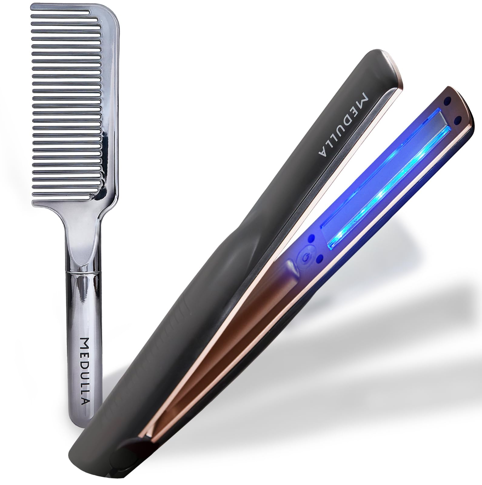 MEDULLA Sonic Shine Pro x Ultra Shine Comb 2-Piece Set: Comb, Ultrasonic Iron, Ultrasonic Treatment, Hair Care
MEDULLA Sonic Shine Pro x Ultra Shine Comb 2-Piece Set: Comb, Ultrasonic Iron, Ultrasonic Treatment, Hair Care