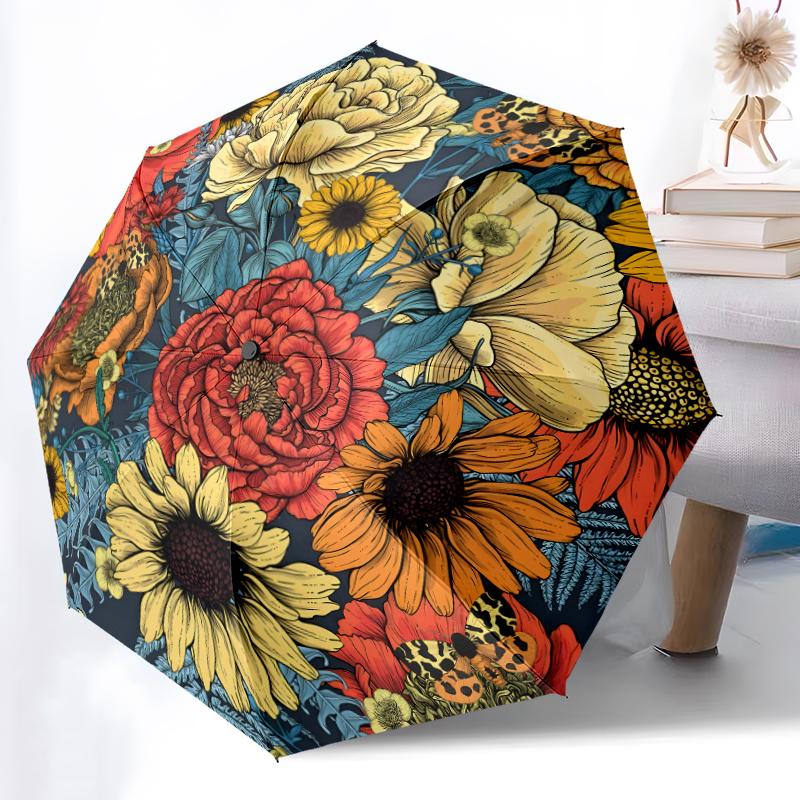 1pc Sturdy 8-Bone Auto Umbrella, Retro peony flower Umbrella, Digital Printed, Foldable Umbrella for On-the-Go Outdoor Use
1pc Sturdy 8-Bone Auto Umbrella, Retro peony flower Umbrella, Digital Printed, Foldable Umbrella for On-the-Go Outdoor Use