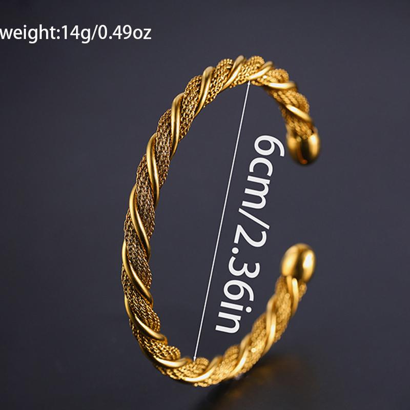 Women Advanced Titanium Steel Bracelet Fashion Able Open Stainless Steel Bracelet Jewelry Non Fading Bracelet Gold
Women Advanced Titanium Steel Bracelet Fashion Able Open Stainless Steel Bracelet Jewelry Non Fading Bracelet Gold