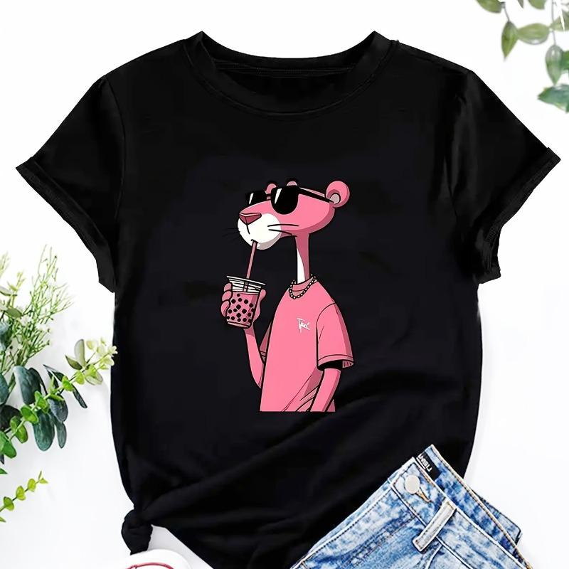 Креативная футболка с рисунком Розовой Пантеры Оригинальная милая женская футболка Свободные повседневные универсальные топы Милые топы с коротким рукавом 2XL
Креативная футболка с рисунком Розовой Пантеры Оригинальная милая женская футболка Свободные повседневные универсальные топы Милые топы с коротким рукавом 2XL