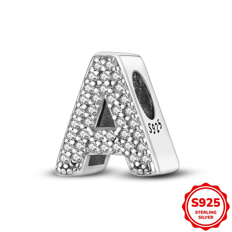 925 Silver Zircon English Letters Charm Beads Fits 3mm Bracelet Bangle Necklace For Women Luxury DIY Jewelry Making Fine Gift
925 Silver Zircon English Letters Charm Beads Fits 3mm Bracelet Bangle Necklace For Women Luxury DIY Jewelry Making Fine Gift