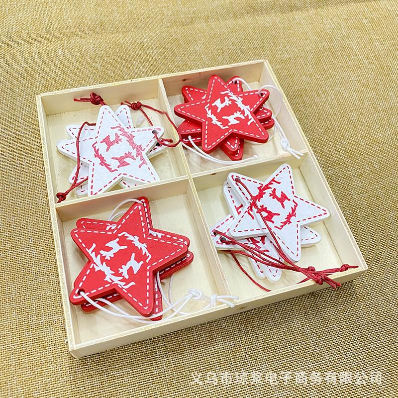 Wooden Christmas Star & Snowflake Ornaments - DIY Hanging Tags for Tree Decoration Four Compartments
Wooden Christmas Star & Snowflake Ornaments - DIY Hanging Tags for Tree Decoration Four Compartments