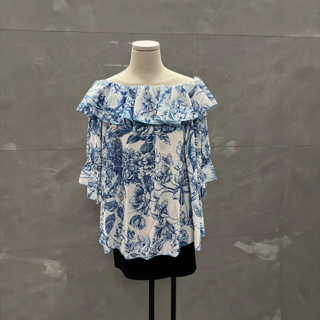Spring Chic Blue & White Porcelain Print Ruffle Blouse - Versatile Chiffon Top with New Chinese Style Flair M (approx. 105 lbs)
Spring Chic Blue & White Porcelain Print Ruffle Blouse - Versatile Chiffon Top with New Chinese Style Flair M (approx. 105 lbs)