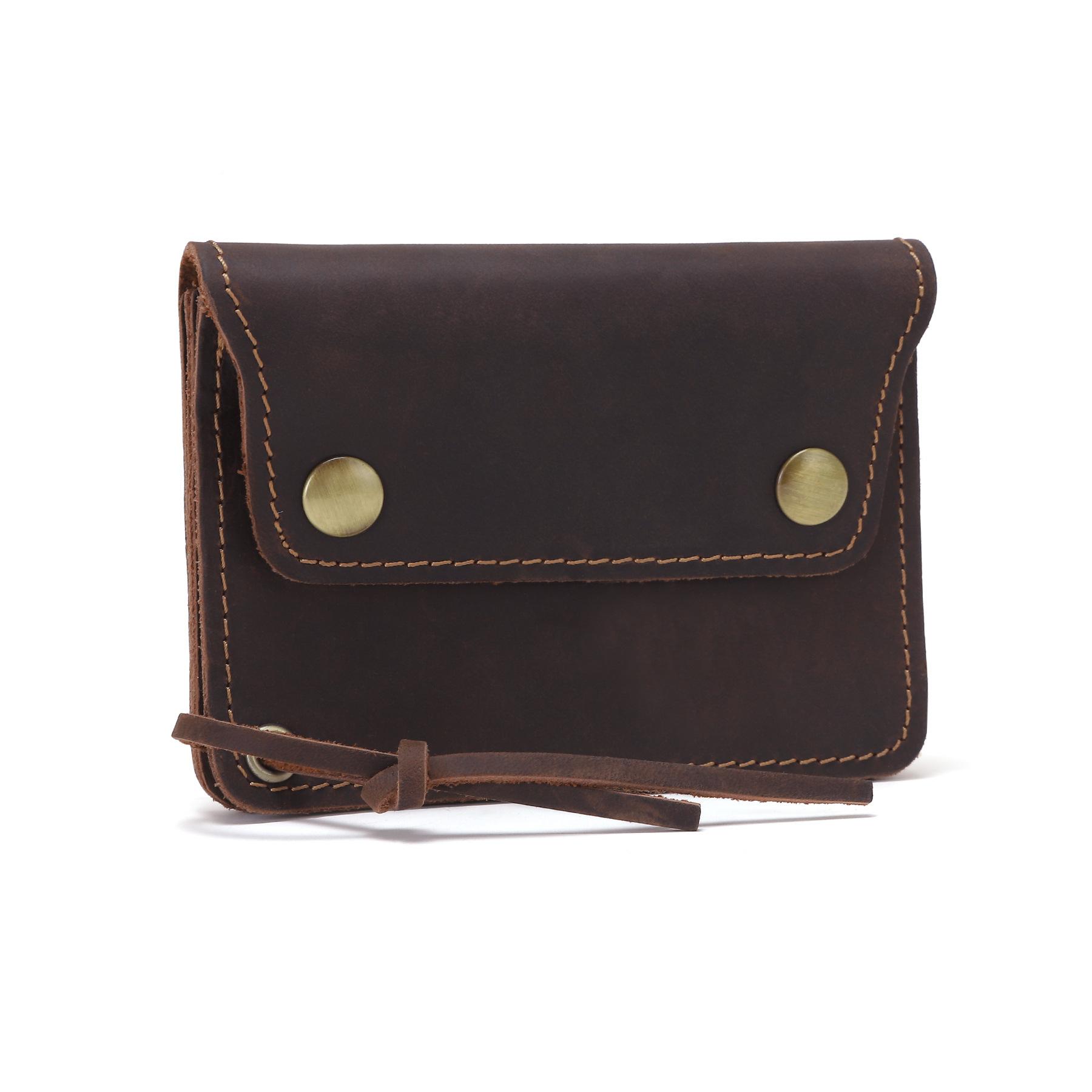 Retro First-Layer Cowhide Card Bag, Magnetic Buckle Zipper, Change Bag, Portable Leather Short Wallet.
Retro First-Layer Cowhide Card Bag, Magnetic Buckle Zipper, Change Bag, Portable Leather Short Wallet.