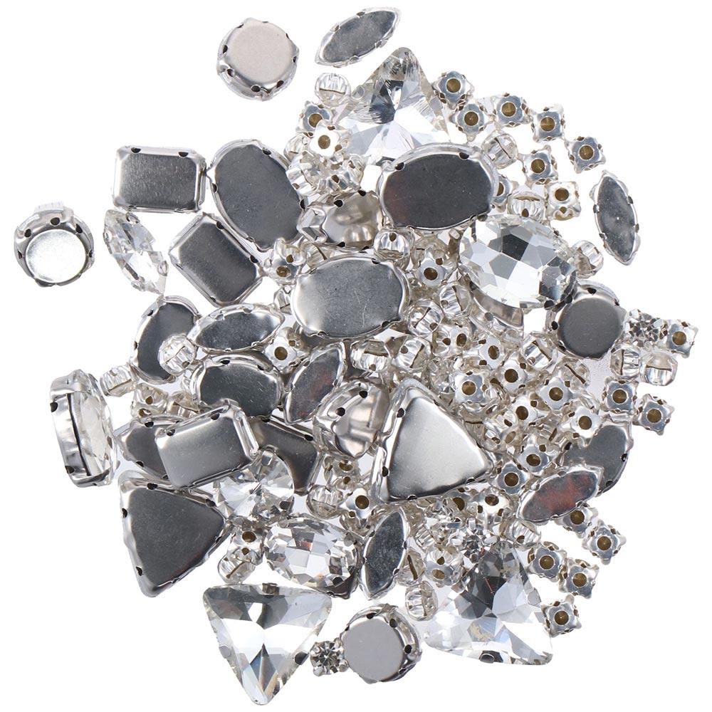 130 PCS Glass Rhinestones Sew on Rhinestones Flatback Crystal Clear Rhinestones for Crafts Mixed Shapes Silver Claw
130 PCS Glass Rhinestones Sew on Rhinestones Flatback Crystal Clear Rhinestones for Crafts Mixed Shapes Silver Claw