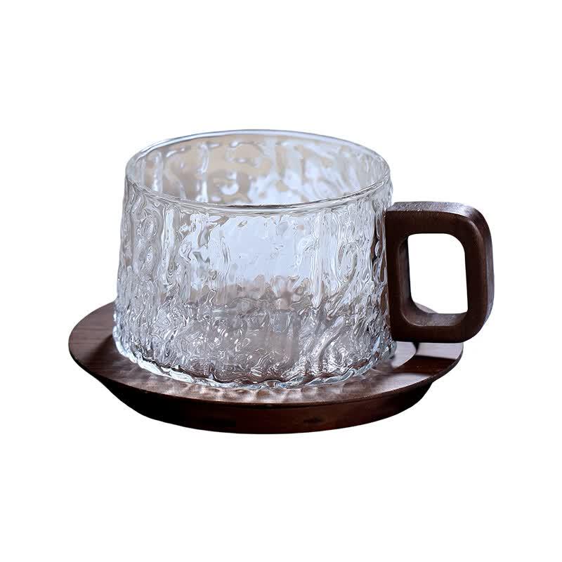 Tengyu 200ml Glass Coffee Mug with Walnut Handle & Tray Set
Tengyu 200ml Glass Coffee Mug with Walnut Handle & Tray Set