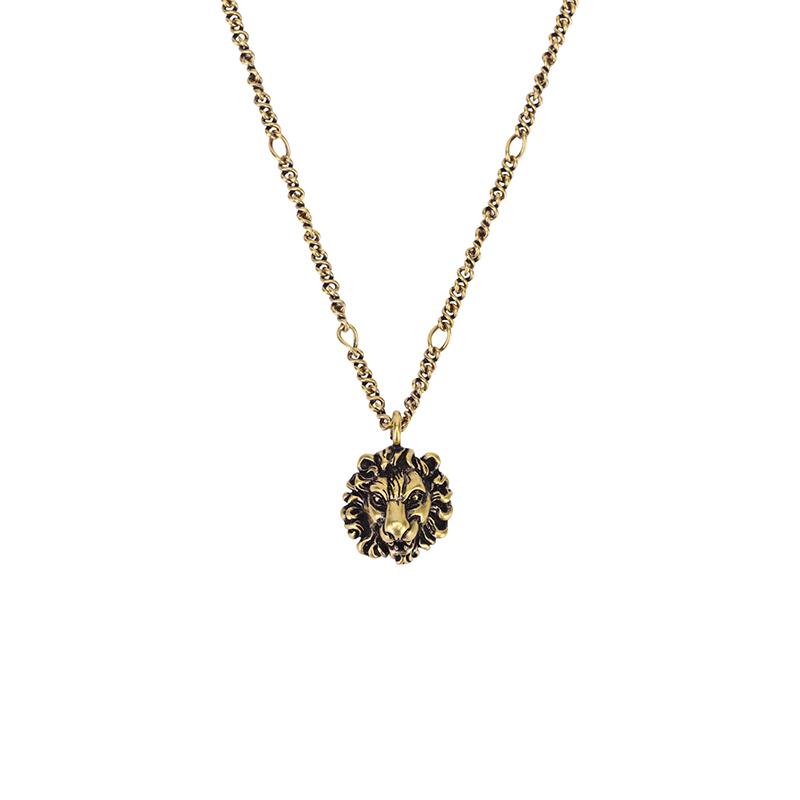 Gucci Lion Head Vintage Fashion Jewelry Shiny Metal Necklace Unisex necklace Gold 410673-I4600-8233 Dust Bag+Box (Random Color)
Gucci Lion Head Vintage Fashion Jewelry Shiny Metal Necklace Unisex necklace Gold 410673-I4600-8233 Dust Bag+Box (Random Color)