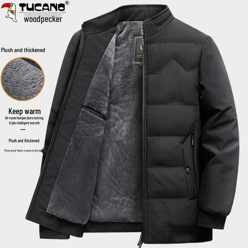 Woodpecker Men s Cotton Jacket: Cold-Proof, Plus Velvet, Thickened for Mid-aged & Elderly, Versatile Autumn/Winter Style 190 for 135-150 kg
Woodpecker Men s Cotton Jacket: Cold-Proof, Plus Velvet, Thickened for Mid-aged & Elderly, Versatile Autumn/Winter Style 190 for 135-150 kg