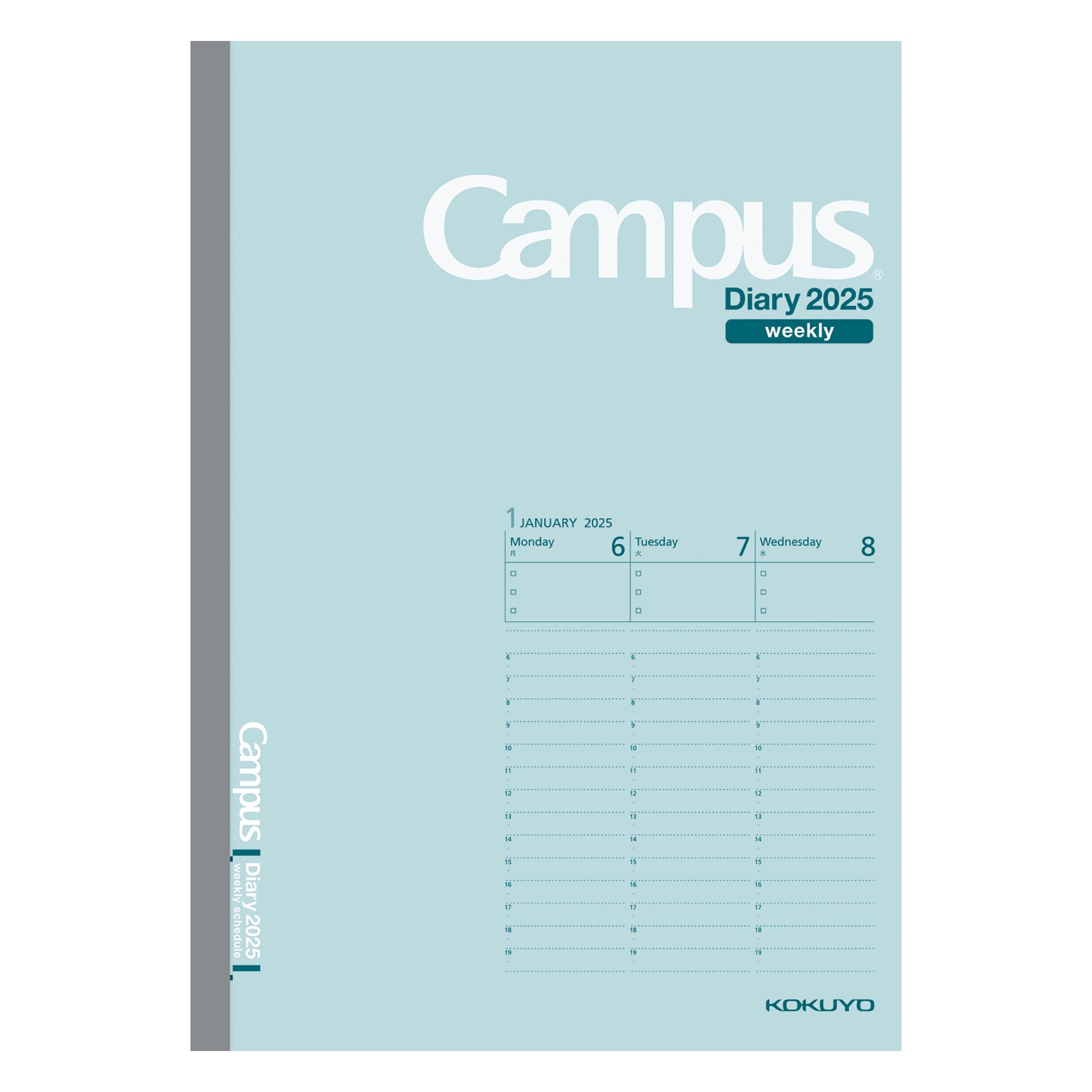 KOKUYO Тетрадь 2025 Campus Diary Weekly Vertical A5 светло-зеленая начинается в январе 2025 Ni-CWVLG-A5-25 светло-зеленый
KOKUYO Тетрадь 2025 Campus Diary Weekly Vertical A5 светло-зеленая начинается в январе 2025 Ni-CWVLG-A5-25 светло-зеленый