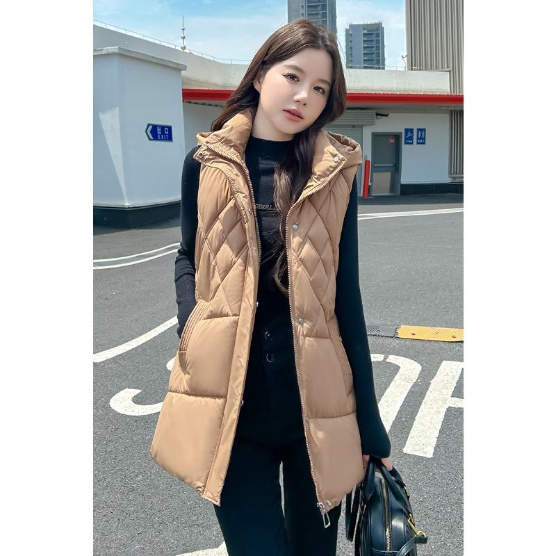 New slim-fit medium and long cotton vest women s rhombus vest hooded vest vest jacket XXXL хаки
New slim-fit medium and long cotton vest women s rhombus vest hooded vest vest jacket XXXL хаки