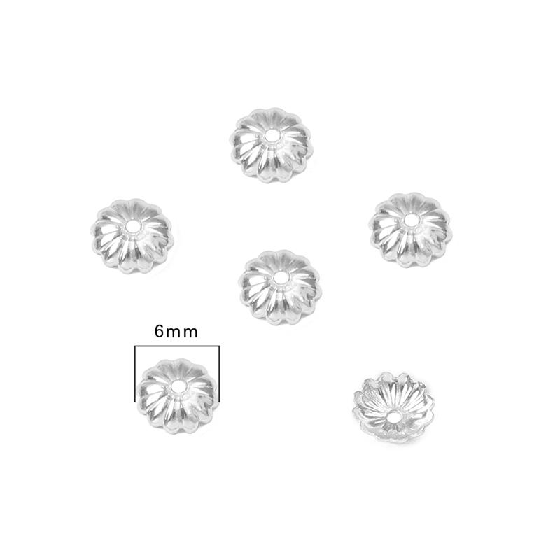 Медная емкость для ювелирных изделий ручной работы своими руками, 10 шт./пакет 6mm#0.8mm*10pcs серебряный