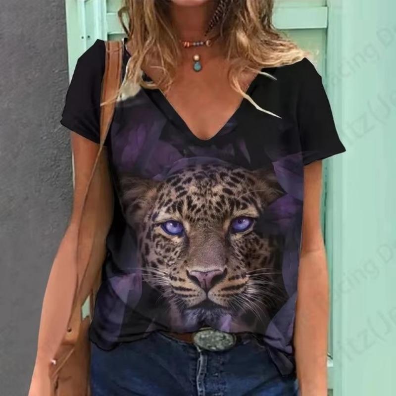 Летние винтажные женские футболки с принтом 3D животных и тигра, женская модная футболка с V-образным вырезом, футболка большого размера, женская одежда в стиле аниме M
Летние винтажные женские футболки с принтом 3D животных и тигра, женская модная футболка с V-образным вырезом, футболка большого размера, женская одежда в стиле аниме M