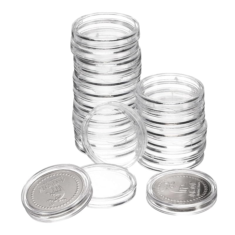 uxcell 20 pieces 22mm Silver Dollar Coin Holder with Plastic Coin Capsule Cover Acrylic Clear Round Coin Collection Supplies Container Silver coin
uxcell 20 pieces 22mm Silver Dollar Coin Holder with Plastic Coin Capsule Cover Acrylic Clear Round Coin Collection Supplies Container Silver coin