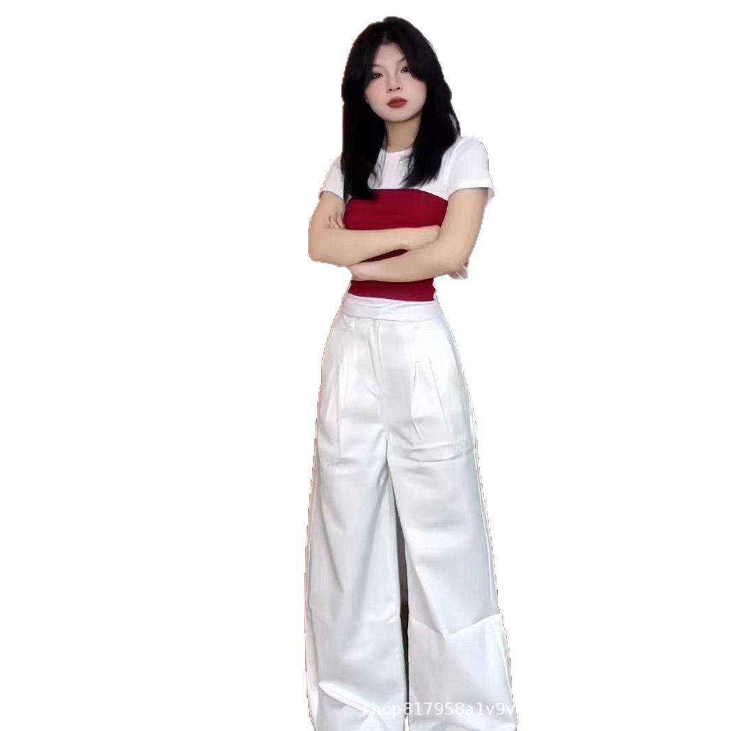 American Spicy Girl Chic Patchwork Cropped T-shirt: Summer 2025 Slimming Waist-Hugging Top Large
American Spicy Girl Chic Patchwork Cropped T-shirt: Summer 2025 Slimming Waist-Hugging Top Large