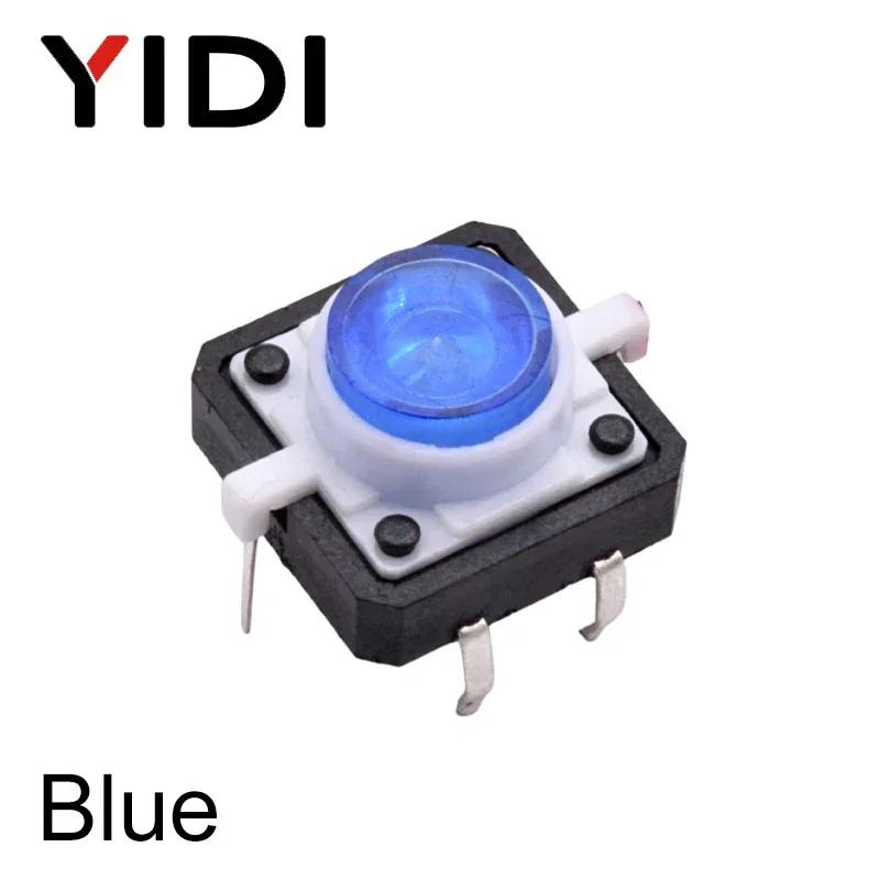 5pcs 12*12mm Illuminated Tact Tactile Micro Switch Push Button Reset Momentary Red Yellow Blue White 12VDC LED Light Solder Pin
5pcs 12*12mm Illuminated Tact Tactile Micro Switch Push Button Reset Momentary Red Yellow Blue White 12VDC LED Light Solder Pin