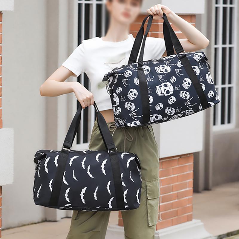 SCIONE Harajuku Style Skull Printing Luggage Bag Can Be Set with Pull Rod Portable Travel Bag Wet and Dry Separation Exercise Fitness Bag
SCIONE Harajuku Style Skull Printing Luggage Bag Can Be Set with Pull Rod Portable Travel Bag Wet and Dry Separation Exercise Fitness Bag