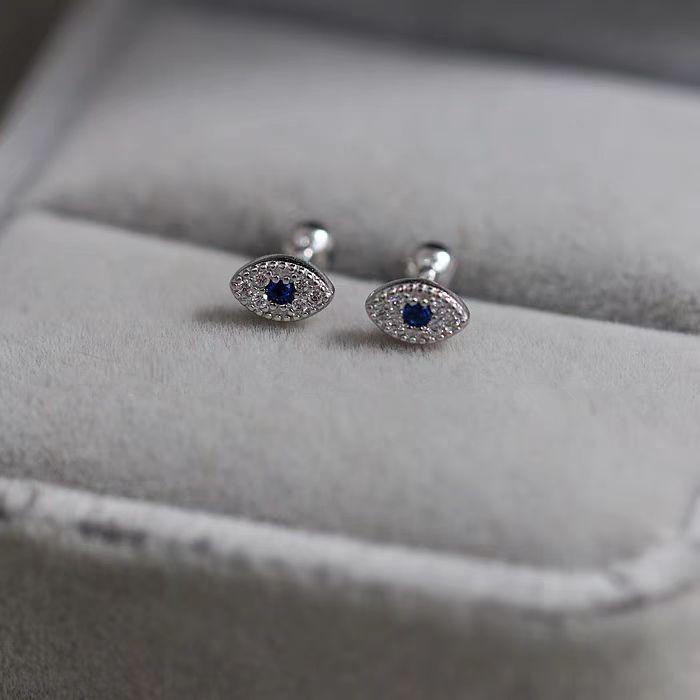 925 Sterling Silver Fashion Inlaid Zircon Devil s Eye Screws Stud Earrings For Women Fine Jewelry срібний
925 Sterling Silver Fashion Inlaid Zircon Devil s Eye Screws Stud Earrings For Women Fine Jewelry срібний