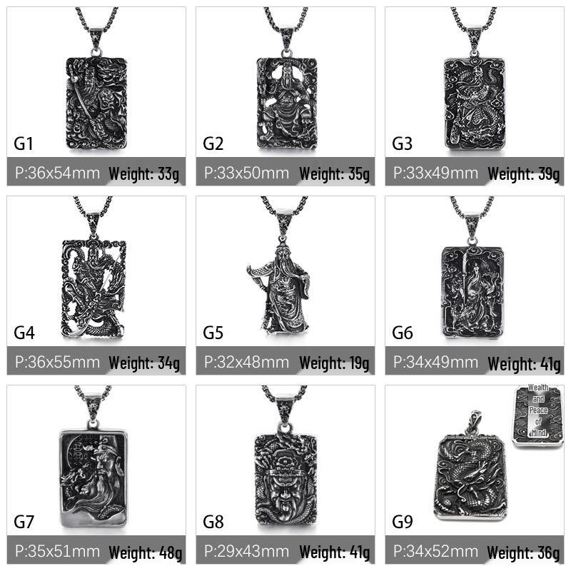Ethnic Stainless Steel Guan Gong Pendant - Titan Steel Necklace with Retro Dragon Design
Ethnic Stainless Steel Guan Gong Pendant - Titan Steel Necklace with Retro Dragon Design