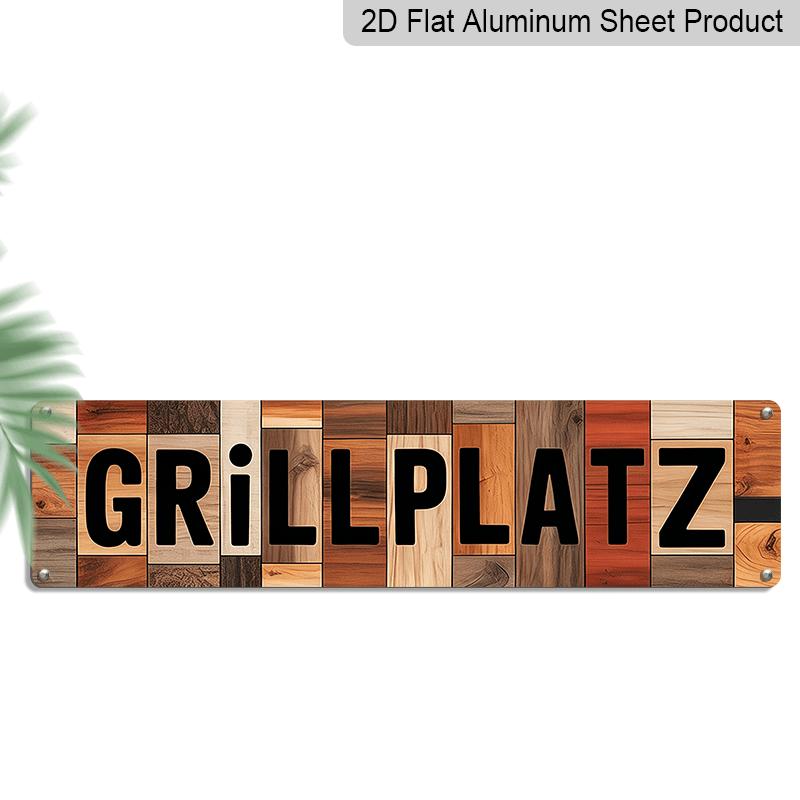 2D Flat, 1pc Home Aluminium Decorative Sign & Plaque, Grillplatz Aluminium Sign, Rustic Wall Decor for Grill Lovers, Deck, Porch, Backyard, Holiday 40cm x 10cm
2D Flat, 1pc Home Aluminium Decorative Sign & Plaque, Grillplatz Aluminium Sign, Rustic Wall Decor for Grill Lovers, Deck, Porch, Backyard, Holiday 40cm x 10cm