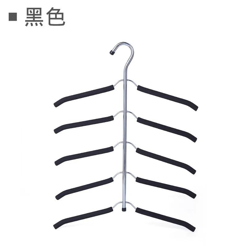 Побутова вішалка з нержавіючої сталі багатошарова губчаста для підвішування пальта організатор для зберігання в шафі для одягу рушників Black
Побутова вішалка з нержавіючої сталі багатошарова губчаста для підвішування пальта організатор для зберігання в шафі для одягу рушників Black