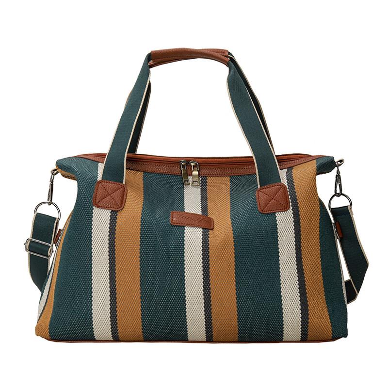 Li Shen Striped Canvas Duffle Bag
Li Shen Striped Canvas Duffle Bag