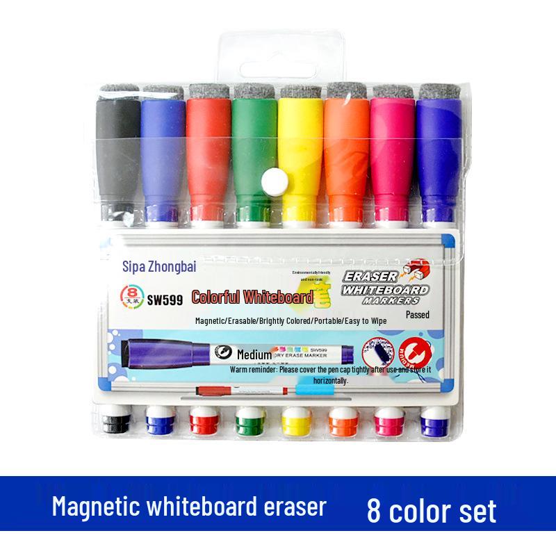 8-Color Children s Whiteboard Erasable Pens with Magnetic Eraser Set
8-Color Children s Whiteboard Erasable Pens with Magnetic Eraser Set