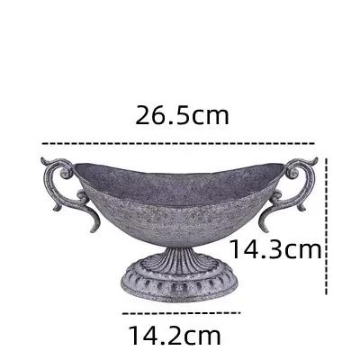 Wedding Living Room Banquet Class Salon Vase Vintage Gray Binaural Wrought Iron Flower Pot Grey Handle Double Ear Tray
Wedding Living Room Banquet Class Salon Vase Vintage Gray Binaural Wrought Iron Flower Pot Grey Handle Double Ear Tray