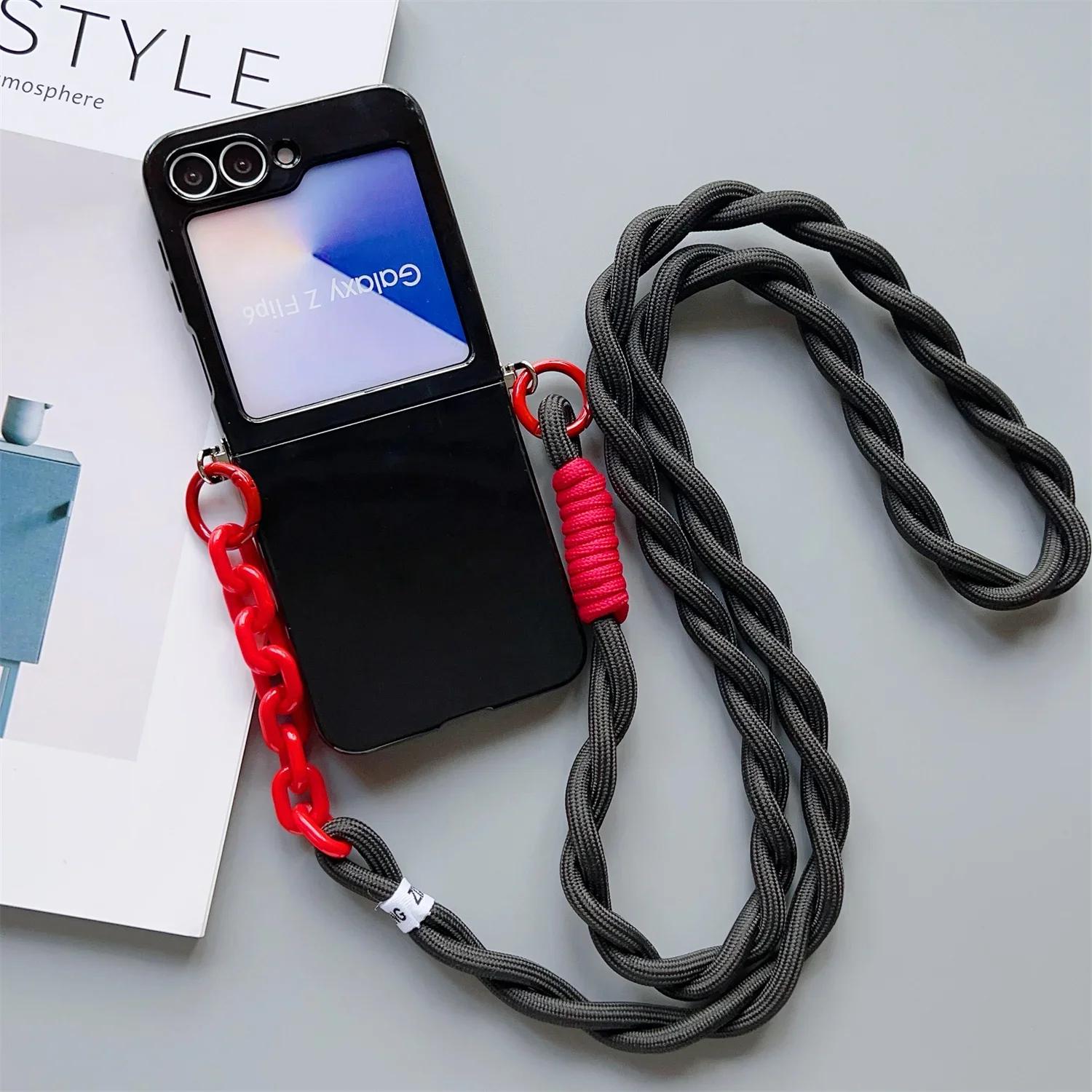 With Crossbody Lanyard Strap Slim Phone Case For Samsung Galaxy Z Flip 4 5 6 7 fe Flip6 Flip5 Flip7 Cute Candy Protective Cover Galaxy Z Flip6 чорний
With Crossbody Lanyard Strap Slim Phone Case For Samsung Galaxy Z Flip 4 5 6 7 fe Flip6 Flip5 Flip7 Cute Candy Protective Cover Galaxy Z Flip6 чорний
