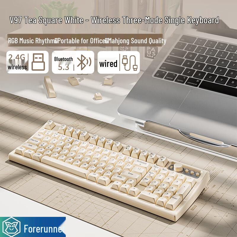 Qianxingzhe V97/V97Pro Series RGB Mechanical Keyboard Tea Square White
Qianxingzhe V97/V97Pro Series RGB Mechanical Keyboard Tea Square White