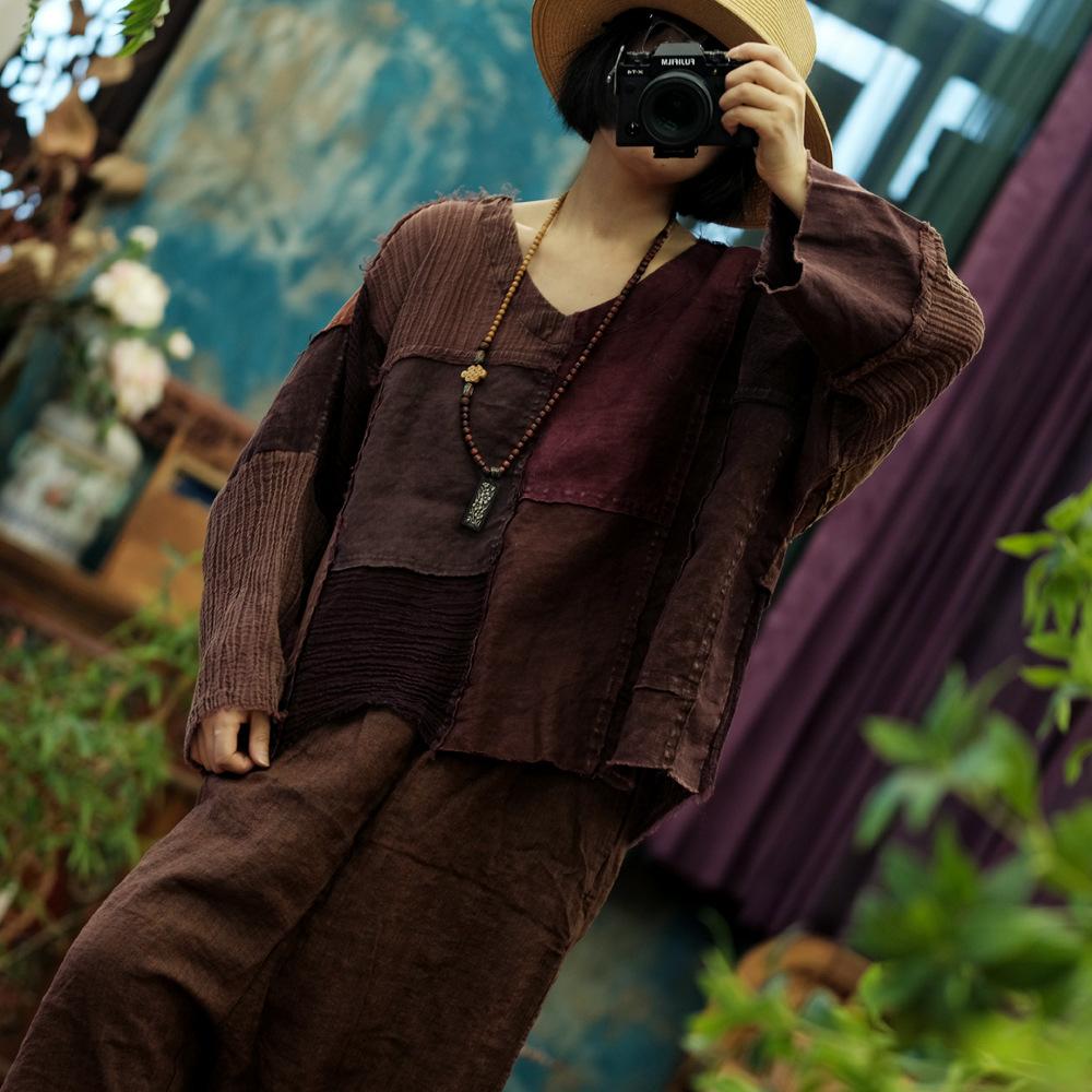 Johnature женские винтажные лоскутные футболки с v-образным вырезом и длинными рукавами, весенние свободные женские футболки One Size кофейный
Johnature женские винтажные лоскутные футболки с v-образным вырезом и длинными рукавами, весенние свободные женские футболки One Size кофейный