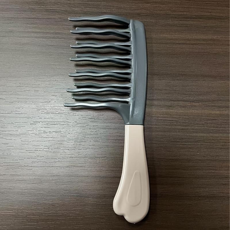 1pc Wide-Toothed Comb for Curly Hair-Double-Row Design with Plastic Bristles&Ergonomic Handle,Gentle Detangling & Scalp Massager
1pc Wide-Toothed Comb for Curly Hair-Double-Row Design with Plastic Bristles&Ergonomic Handle,Gentle Detangling & Scalp Massager