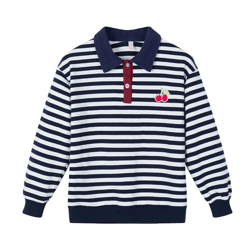 Fulomi Girls Striped Polo Neck Long-Sleeve Top 150
Fulomi Girls Striped Polo Neck Long-Sleeve Top 150