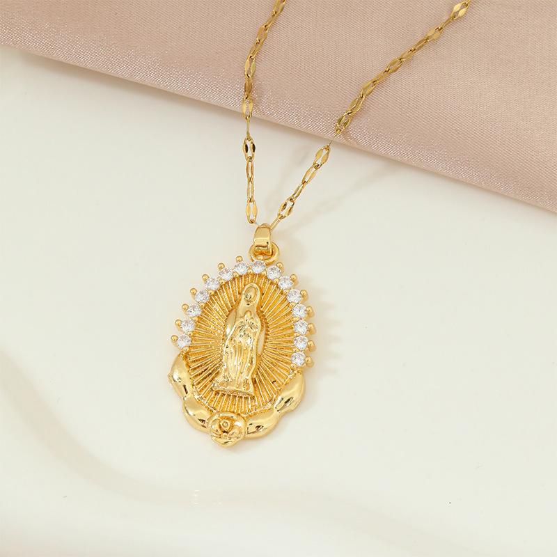 . Oval Necklace Women S Vintage Court Style Versatile Diamond Virgin Mary Pendant Ornament
. Oval Necklace Women S Vintage Court Style Versatile Diamond Virgin Mary Pendant Ornament