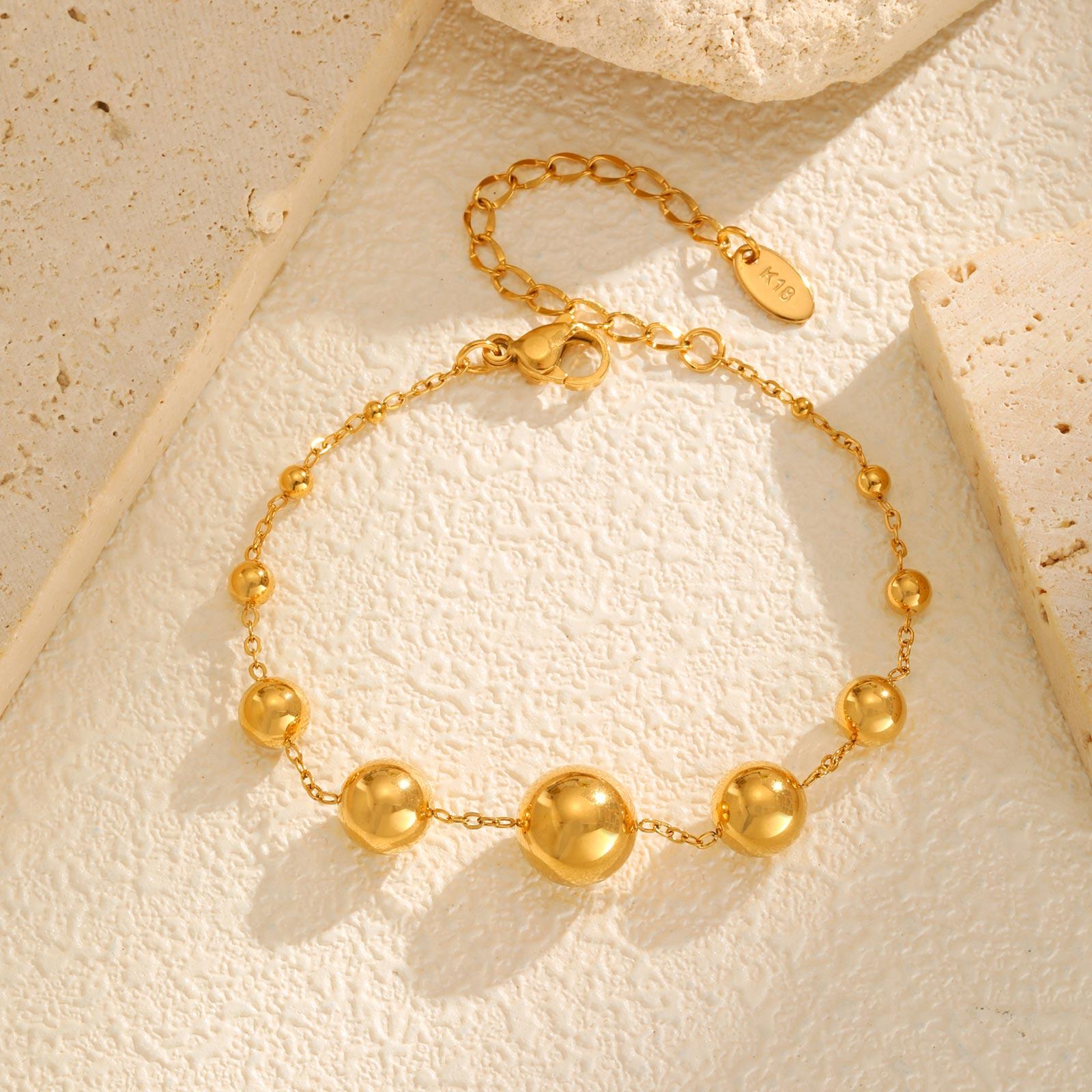 Women s Round Ball Bracelet,Gold Color Stainless Steel Flat Rolo Chain Bracelets,Unique Jewelry Gifts
Women s Round Ball Bracelet,Gold Color Stainless Steel Flat Rolo Chain Bracelets,Unique Jewelry Gifts