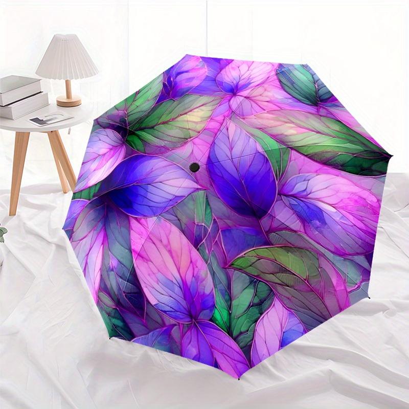 Purple Leaves Automatic Umbrella - One-Touch Opening, Portable & Foldable, 8-Rib Design, Durable Plastic, Ideal for Travel, Da (as the picture,Iron&8K)
Purple Leaves Automatic Umbrella - One-Touch Opening, Portable & Foldable, 8-Rib Design, Durable Plastic, Ideal for Travel, Da (as the picture,Iron&8K)