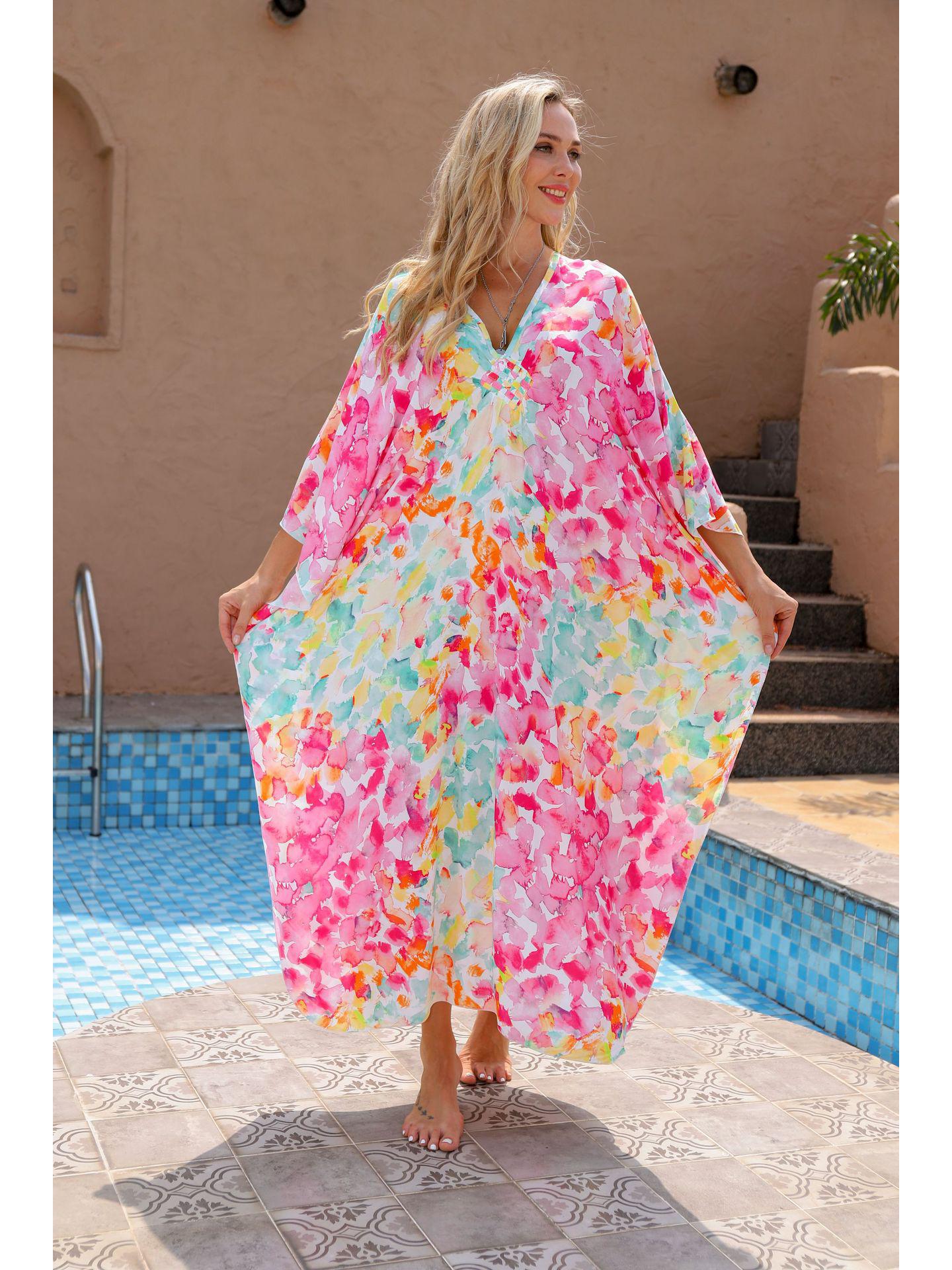 Районное пляжное парео: Повседневное, свободное бикини-халат для защиты от солнца для отпуска One Size
Районное пляжное парео: Повседневное, свободное бикини-халат для защиты от солнца для отпуска One Size