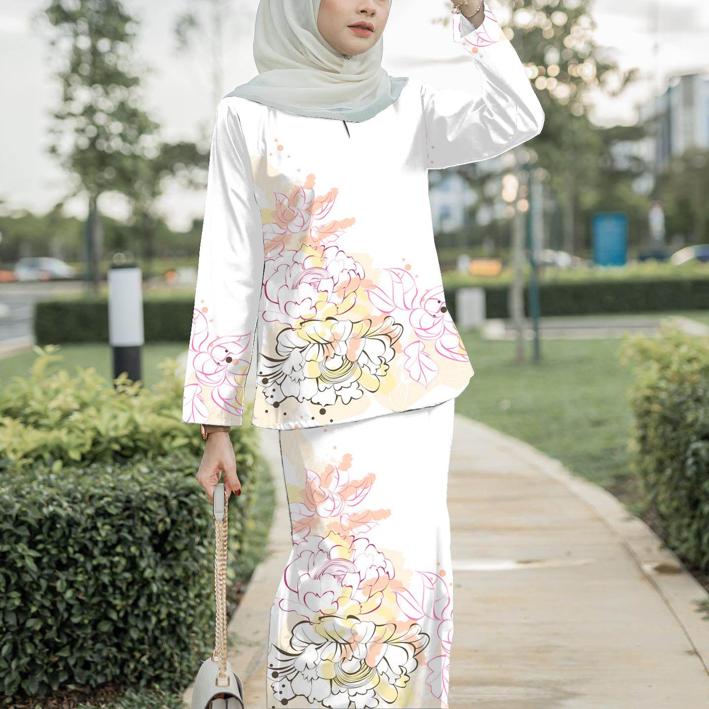 Новый дизайн, набивной рисунок, высококачественная ткань Kulong Pahang, женский мусульманский костюм, удобный, дышащий, элегантный, милая серия, модный тренд, классика S
Новый дизайн, набивной рисунок, высококачественная ткань Kulong Pahang, женский мусульманский костюм, удобный, дышащий, элегантный, милая серия, модный тренд, классика S